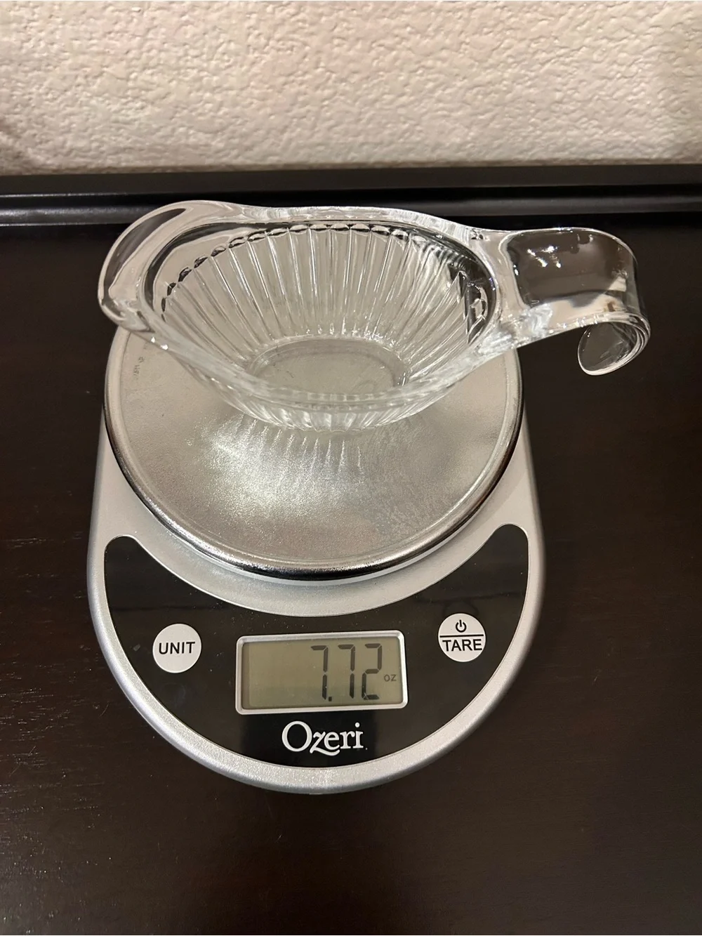 Williams Sonoma Fluted 25% Lead Crystal Gravy Sauce Boat 4 oz excellent